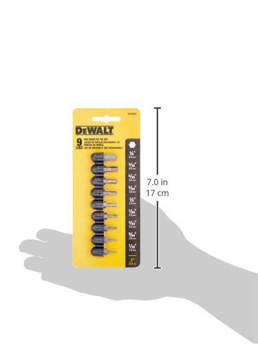 DEWALT Hex Bit Set 9 Piece DW2068 Brand New Tools