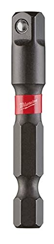 Milwaukee 48-32-5030 Shockwave Steel Impact Duty 1/4 Inch Hex Shank to 1/4 Inch Square Socket Adapter
