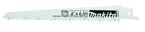Wood Reciprocating Saw Blade, 6in6TPI, 5PK