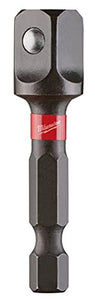 Milwaukee 48-32-5031 Shockwave Steel Impact Duty 1/4 Inch Hex Shank to 3/8 Inch Square Socket Adapter