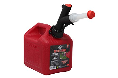 GARAGE BOSS GB310 Briggs and Stratton Press 'N Pour Gas Can, 1+ Gallon, Red
