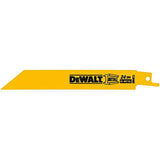 DEWALT Reciprocating Saw Blades, Straight Back, 6-Inch, 24 TPI, 2-Pack (DW4813-2)
