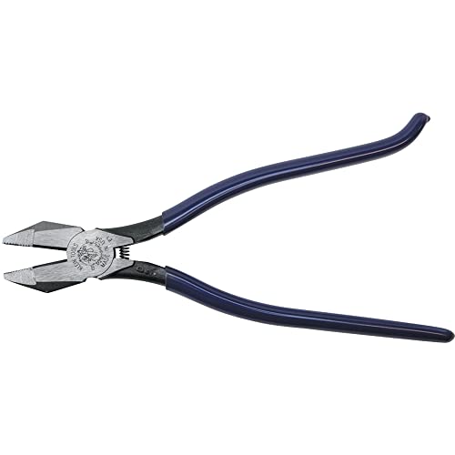Klein Tools D201-7CST Ironworker Pliers, Spring Loaded Side Cutters for Rebar Cutting and Bending, 9-Inch Long