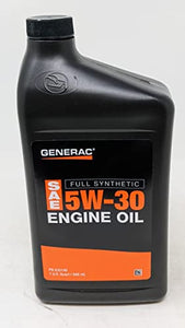 Generac 0J5140 Full Synthetic Motor Oil 5W-30 SN Quart Bottle