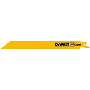 DEWALT Reciprocating Saw Blades, Bi-Metal, 8-Inch, 14 TPI, 100-Pack (DW4809B)