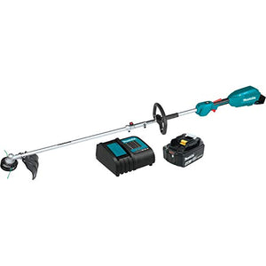 Makita XUX02SM1X1 18V LXT Lithium-Ion Brushless Cordless Couple Shaft Power Head Kit w/ 13" String Trimmer Attachment (4.0Ah)