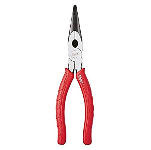 Milwaukee 48-22-6101 8-Inch Long Nose Pliers with Reaming Head and Onboard Fish Tape Pulling
