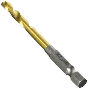Milwaukee Electric Tool 48-89-4609 Impact Drill Bit, 3/16" Diameter x 3" L, 1-1/8" 35 Degree Helix Flute, 1/4" Hex Shank, 135 Degree