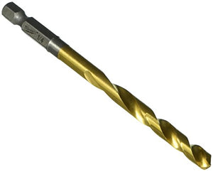 Milwaukee Electric Tool 48-89-4613 Impact Drill Bit, 1/4" Diameter x 4.13" L, 2-15/32" 35 Degree Helix Flute, 1/4" Hex Shank