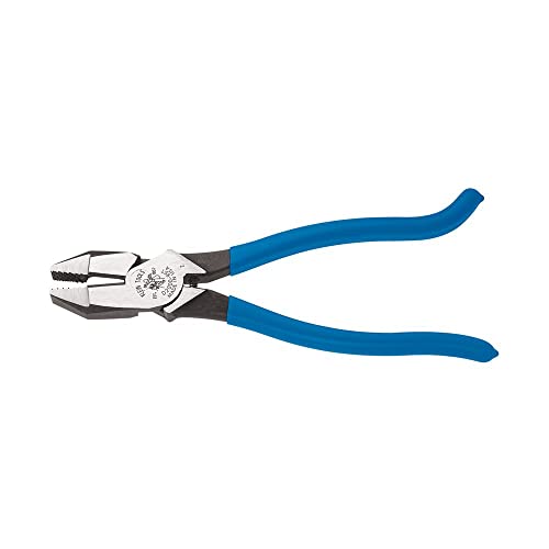 Klein Tools D2000-9ST Pliers, Side Cutters are Heavy-Duty 9-Inch Ironworker Pliers for Rebar, ACSR, Screws, Nails and Most Hardened Wire