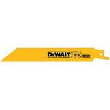 DeWALT DW4808B25 6" 14tpi Straight Back Bi-Metal Reciprocating Saw