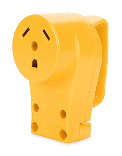 Camco 55343 30 AMP Female Replacement Receptacle , Yellow