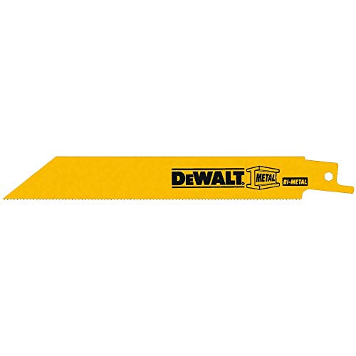 DEWALT Reciprocating Saw Blades, Bi-Metal, 6-Inch, 18 TPI, 100-Pack (DW4811B)