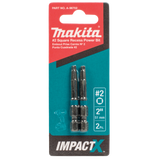 Makita A-96702 ImpactX™ #2 Square Recess 2″ Power Bit, 2 Pack