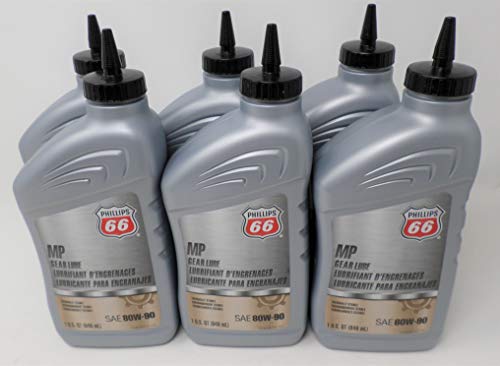 Phillips 66 80W90 MP Gear Oil Quart 1074755 (Pack of 6)
