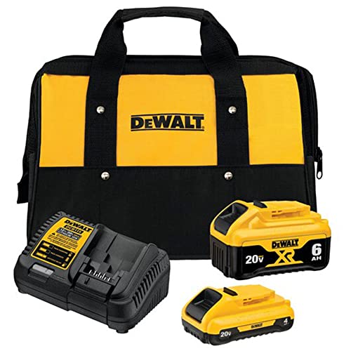 DCB246CK 20-Volt MAX XR Lithium-Ion Starter Kit with (1) 6.0Ah Battery, (1) 4.0Ah Battery, Charger and Kit Bag