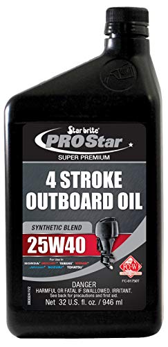 STAR BRITE Premium Synthetic Blend 4 Stroke Outboard Oil 25W 40 - 32 oz