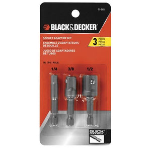 BLACK+DECKER 71-565 Socket Adaptor Set, 3-Piece