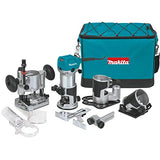 Makita RT0701CX3 1-1/4 HP Compact Router Kit, Teal