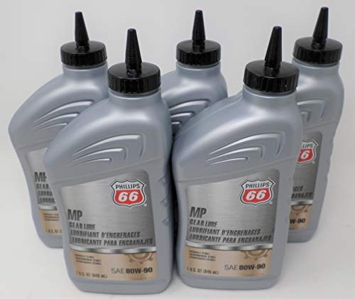 Phillips 66 80W90 MP Gear Oil Quart 1074755 (Pack of 5)