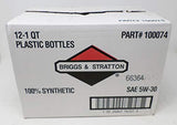 Briggs and Stratton 100074 Quart 5W-30 Synthetic Oil Case of 12