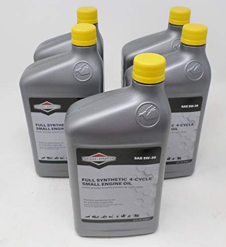 Briggs and Stratton (Pack of 5) 100074 Quart 5W-30 Synthetic Oil