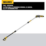 DEWALT 20V MAX XR Pole Saw, 15-Foot Reach, Tool Only (DCPS620B)