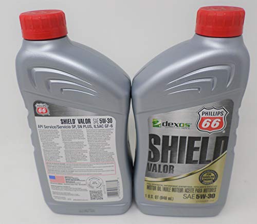 Phillips 66 5W30 Shield Valor Full Synthetic Oil Quart 1077378 (Pack of 2)