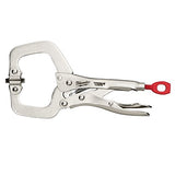 Locking C-Clamp, 6In, Chrome Plated, 1Pc