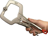 Locking C-Clamp, 11In, Chrome Plated, 1Pc