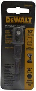 DEWALT DW2547Ir 1/4-Inch Hex Shank To 1/2-Inch IMPACT READY Socket Adaptor