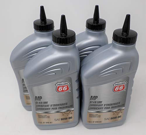 Phillips 66 80W90 MP Gear Oil Quart 1074755 (Pack of 4)