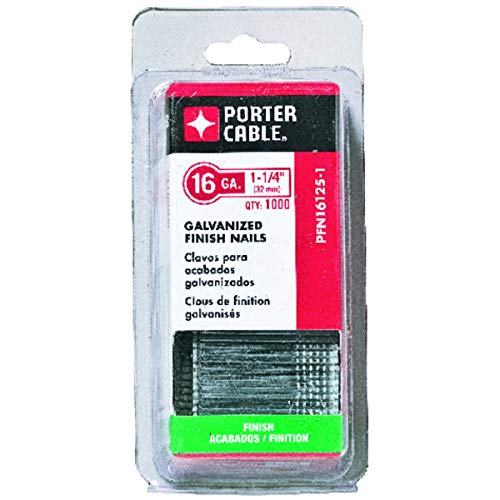PORTER-CABLE PFN16125-1 1-1/4-Inch, 16 Gauge Finish Nails (1000-Pack)