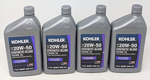 Kohler (Pack of 4) 25 357 68-S Synthetic Blend SAE 20W50 4-Cycle Engine Oil