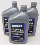 Kohler 25 357 68-S Synthetic Blend SAE 20W50 4-Cycle Engine Oil (3-Quarts)