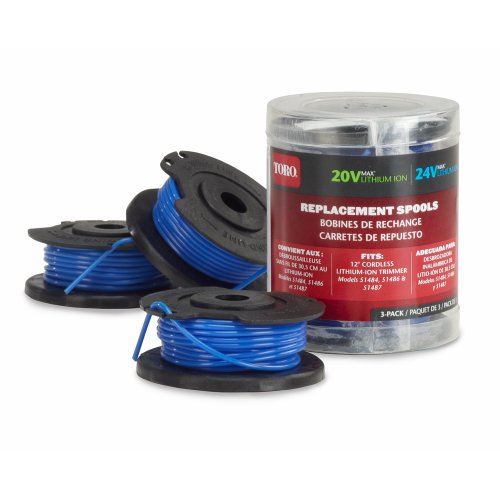 Toro 88524 3-Pack Replacement Spools Trimmers, 20/24-volt, 12-Inch