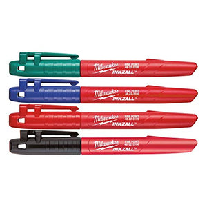 Milwaukee 48-22-3106 4PK Fine Point Colored Markers