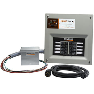 Generac 6854 Home Link Upgradeable 30 Amp Transfer Switch Kit with 10' Cord and Aluminum Power Inlet Box