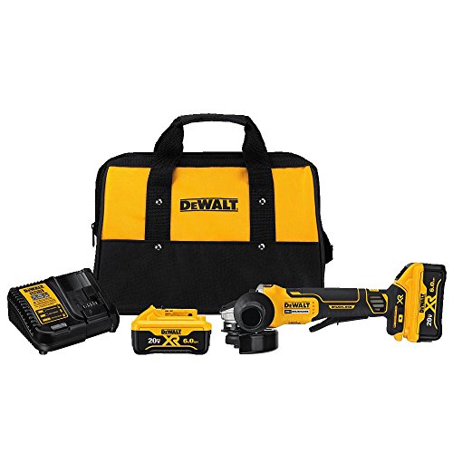 DEWALT 20V MAX Angle Grinder Tool Kit, 4-1/2-Inch, Paddle Switch with Brake (DCG413R2)