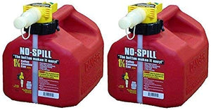 No-Spill 1415 1-1/4-Gallon Poly Gas Can (CARB Compliant) , 2 Pack