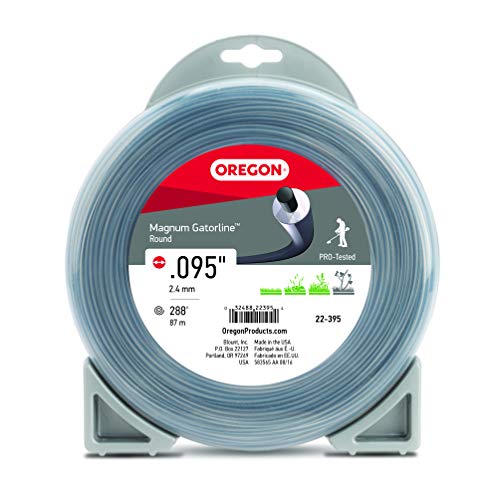 Oregon 22-395 Gatorline Heavy-Duty Professional Magnum 1-Pound Coil of .095-Inch-by-288-Foot Round String Trimmer Line , Gray