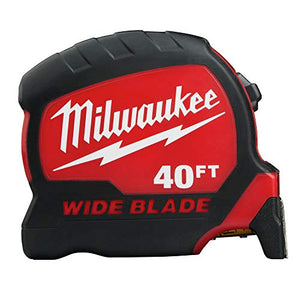 MILWAUKEE 40Ft Wide Blade Tape Measure