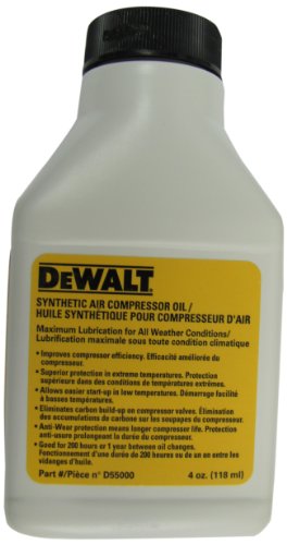 DEWALT D55000 Compressor Oil --Synthetic 4 oz