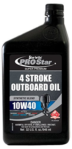 Star Brite SAE 10W-40 Pro Super Premium Synthetic Blend 4 Stroke Outboard Oil
