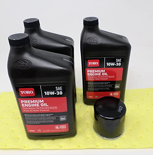 Toro SAE 10W30 3-Quart Oil Change Kit w/Oil Filter and pad