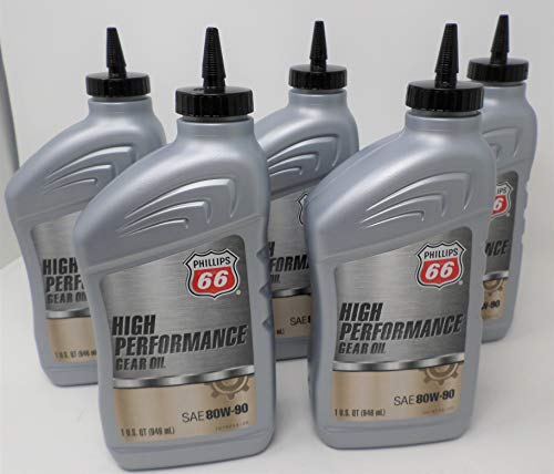 Phillips 66 80W90 HP Gear Oil Quart 1074103 (Pack of 5)