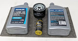 Kohler Oil Filter 12 050 01-S Change Kit w/Oil Pad 2 Quarts 10W-40 Oil and Fuel Treatment