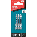 Makita E-00804 Impact XPS #2 Square 2" Power Bit, 3/pk