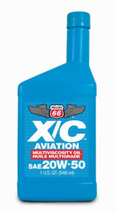 Phillips 66 X/C Aviation Oil 20w-50 Engine Oil - 1 quart bottle