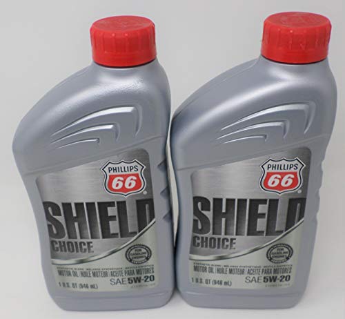 Phillips 66 5W20 Shield Choice Oil Quart 1081448 (Pack of 2)